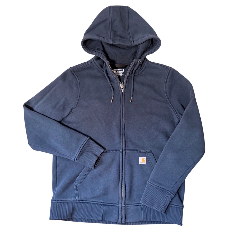 Carhartt Womens Heavyweight Full Zip Hooded Sweatshirt (M) Navy Workwear Casual